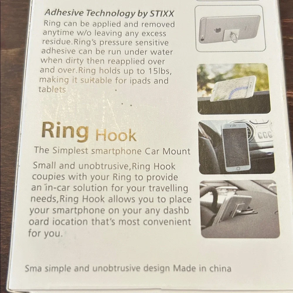 NWT. Ring Premium Kickstand and Smartphone Mount - Black and Silver Cat Shape